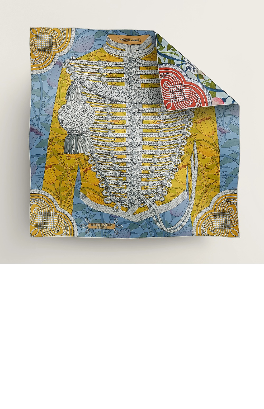 Brandebourgs Fleuris 더블 페이스 스카프 90 > 에르메스