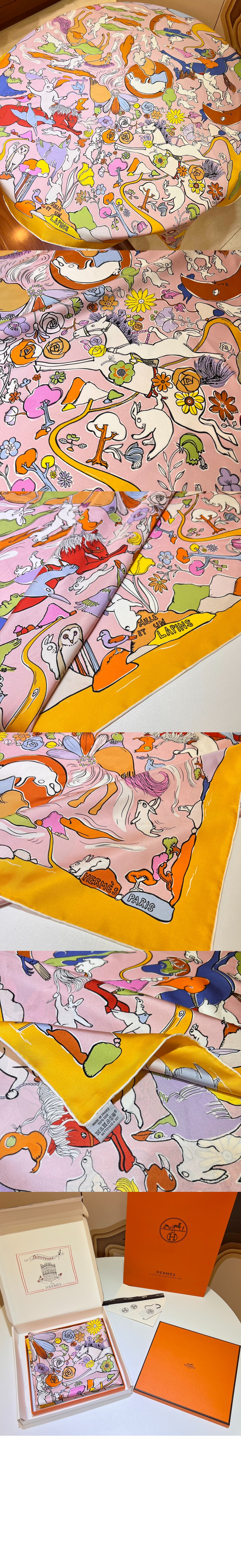 Mille et Un Lapins 스카프 90 > 에르메스