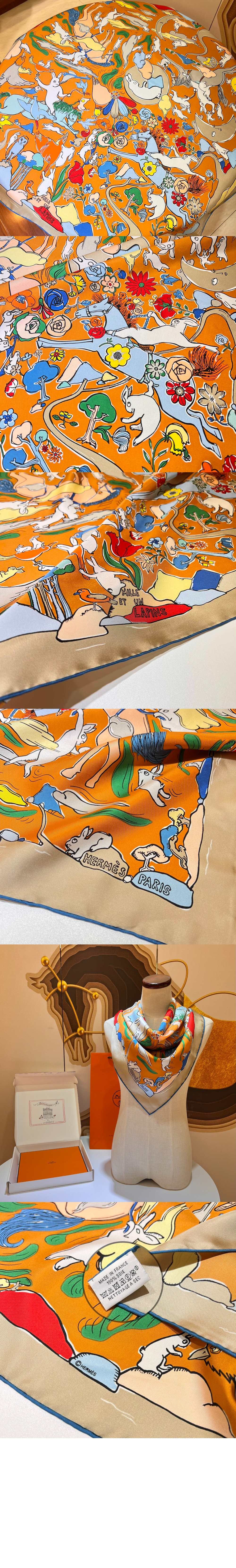 Mille et Un Lapins 스카프 90 > 에르메스