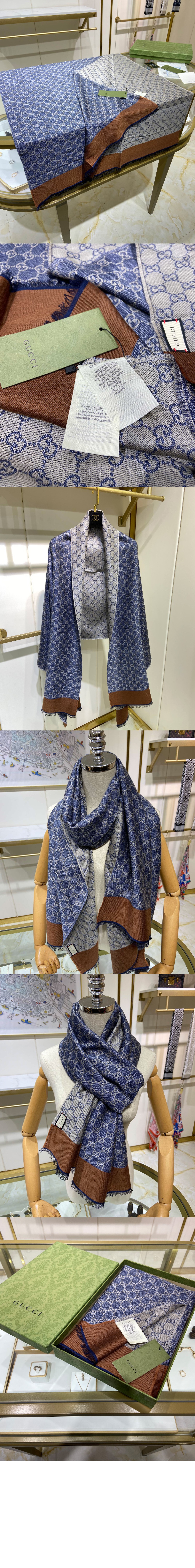 GG 투톤 코튼 자카드 스카프 660016 > Etc - 기타제품