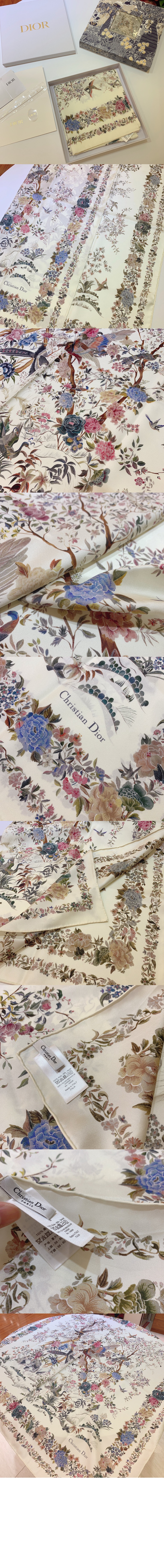 Jardin d'Hiver 90 스퀘어 스카프 25JAH > 디올