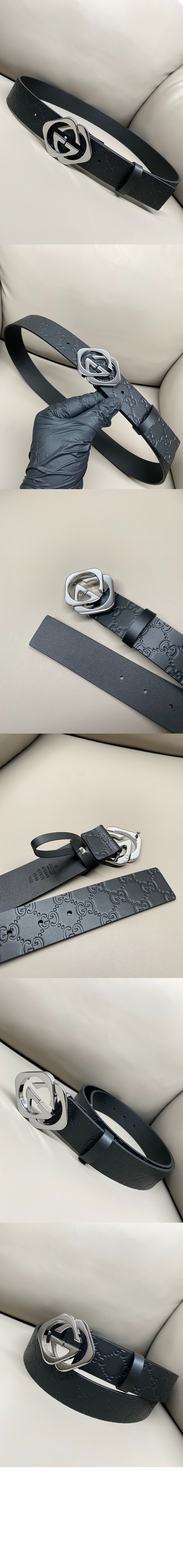 GG 마몽 엠보스 레더 벨트 403944 > 구찌