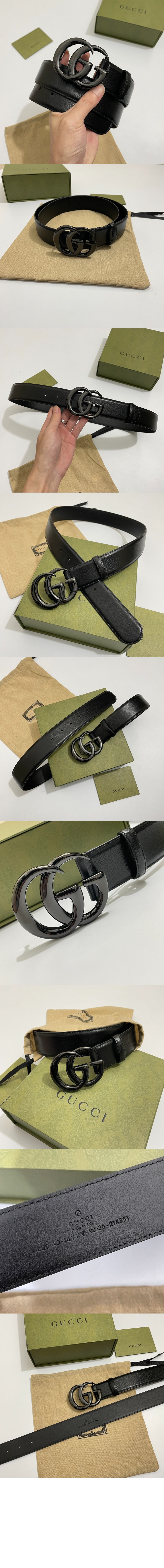 GG 마몽 와이드 벨트 400593 > 구찌