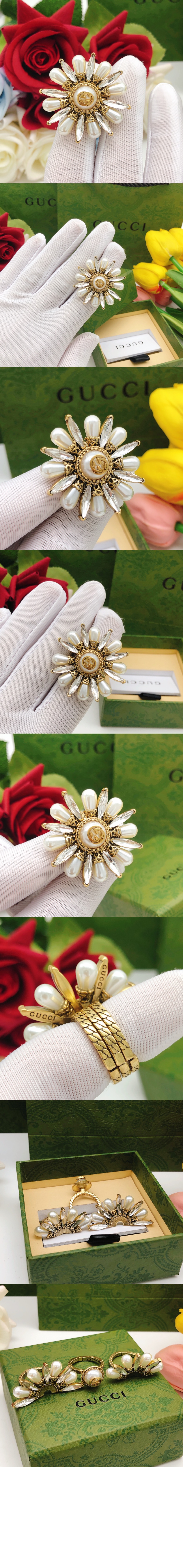 인터로킹 G 플라워 링 반지 702719 > Etc - 기타제품