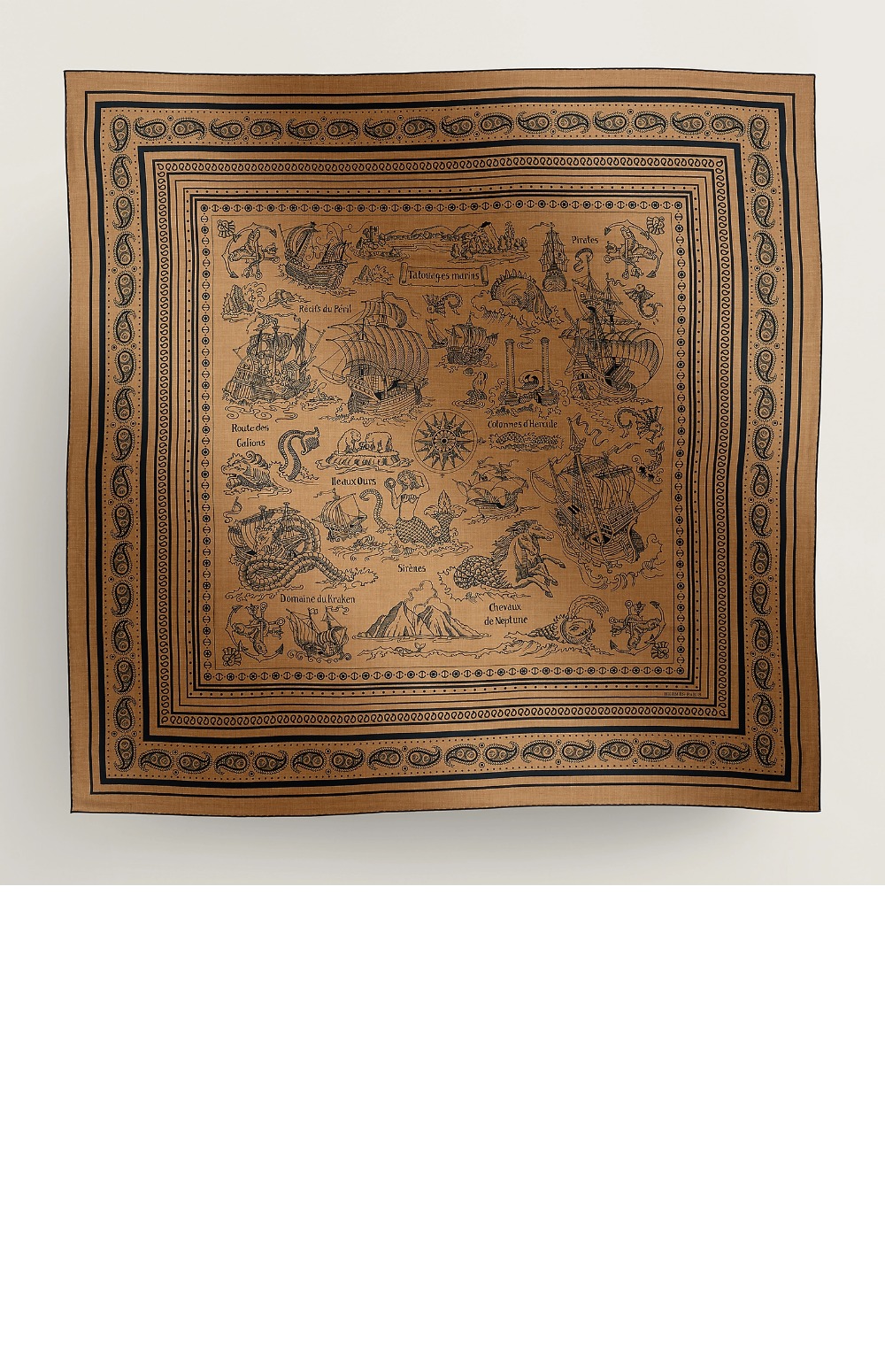 Tatouages Marins Bandana 숄 140 > 에르메스