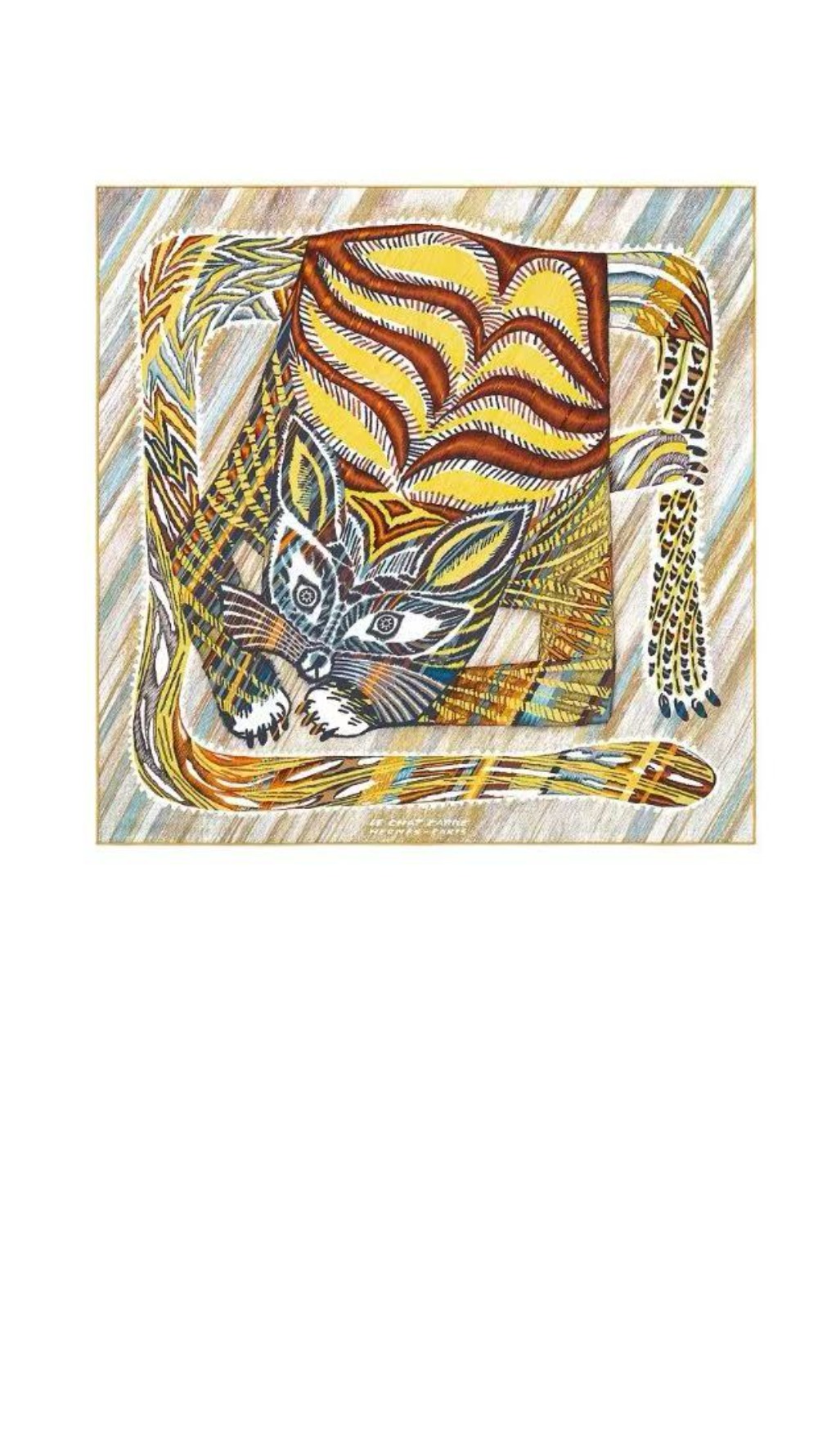 Le Chat Carre 스카프 90 > 에르메스