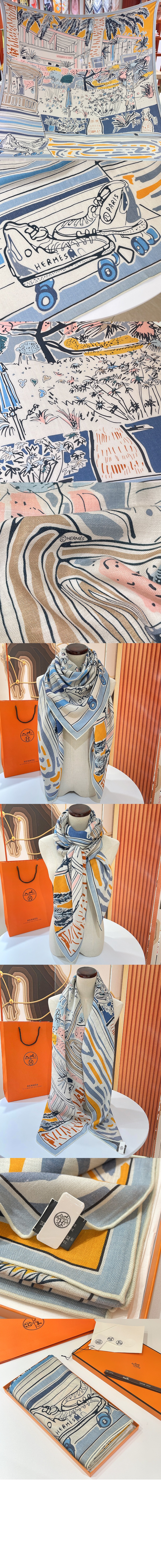 Rayures d'Ete 숄 140 > 에르메스