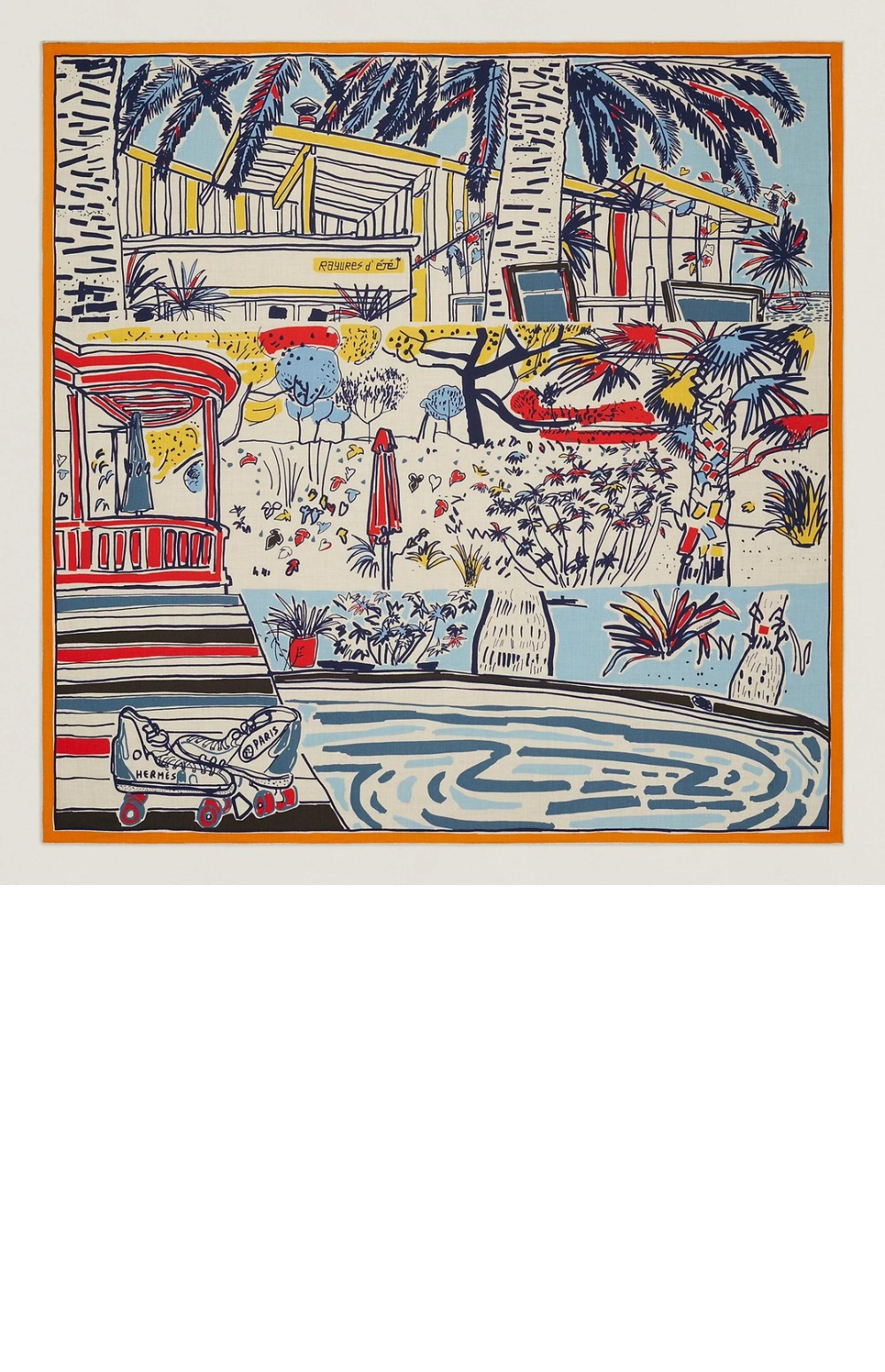 Rayures d'Ete 숄 140 > 에르메스