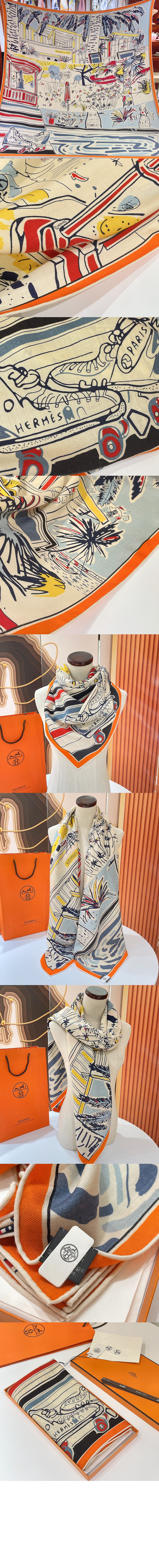 Rayures d'Ete 숄 140 > 에르메스