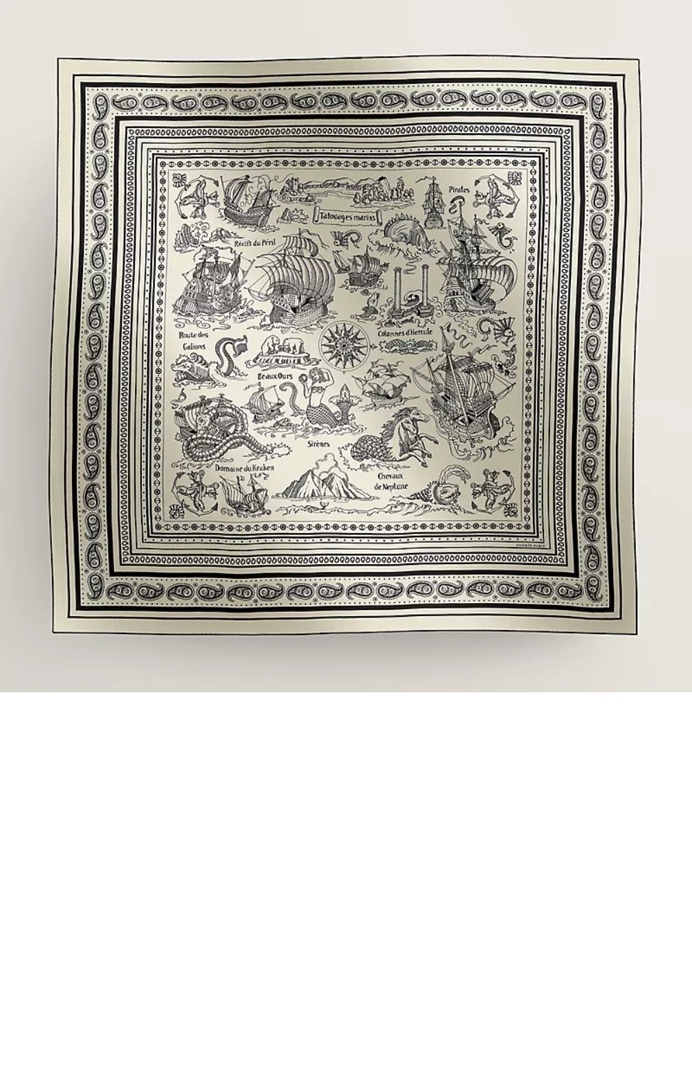 Tatouages Marins Bandana 숄 140 > 에르메스