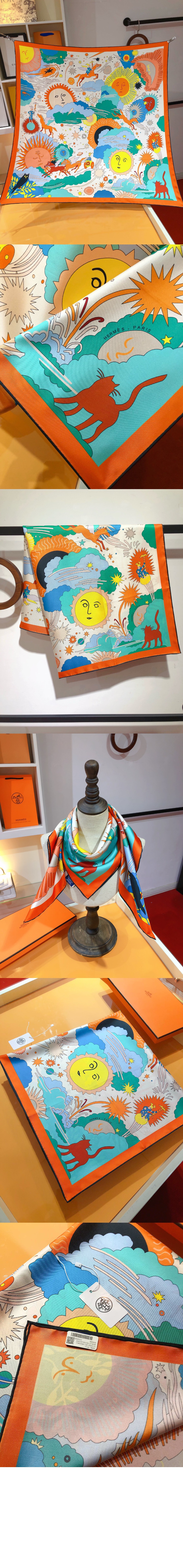 Au Royaume d'Helios 스카프  90 > 에르메스