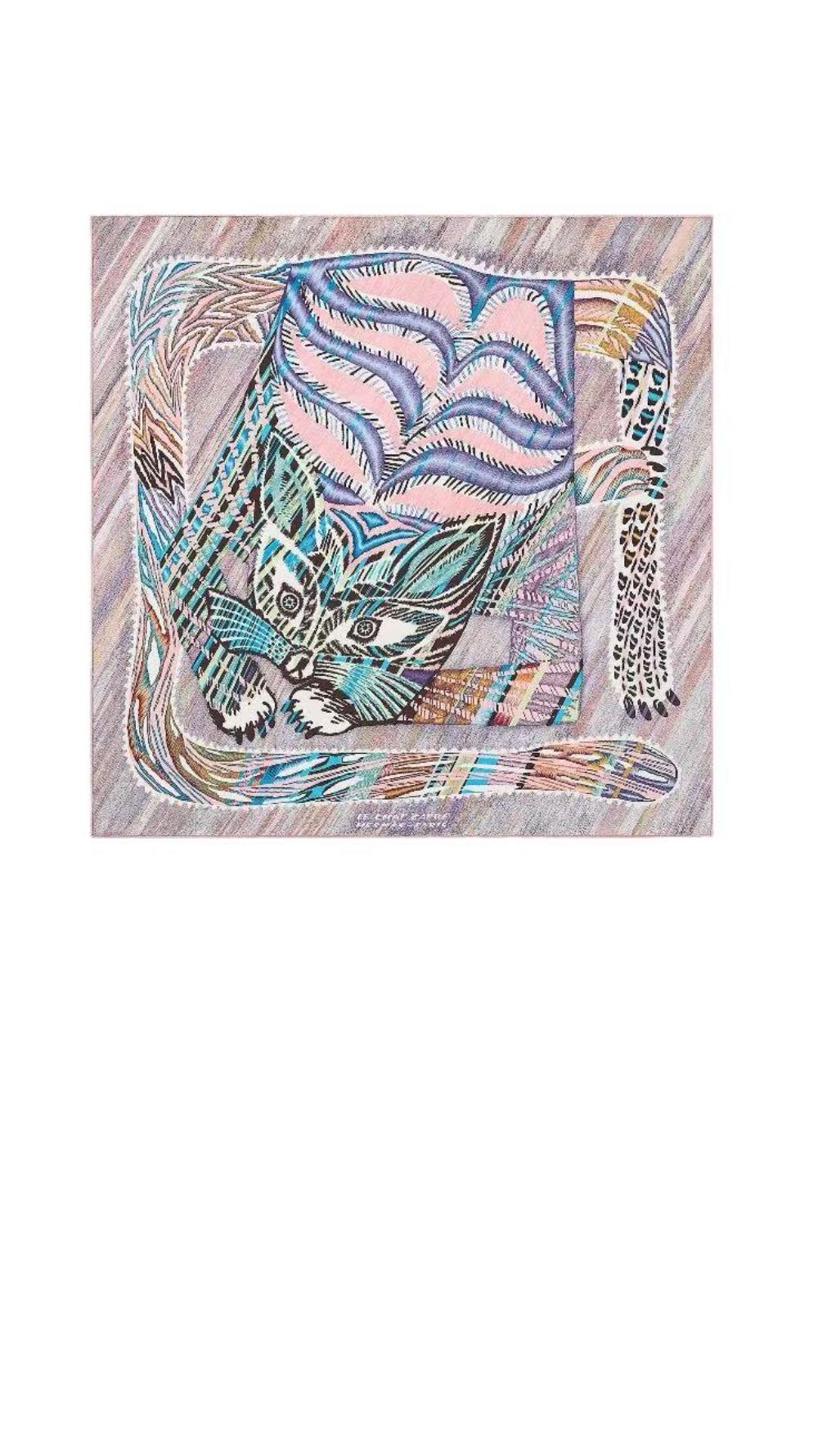 Le Chat Carre 스카프 90 > 에르메스