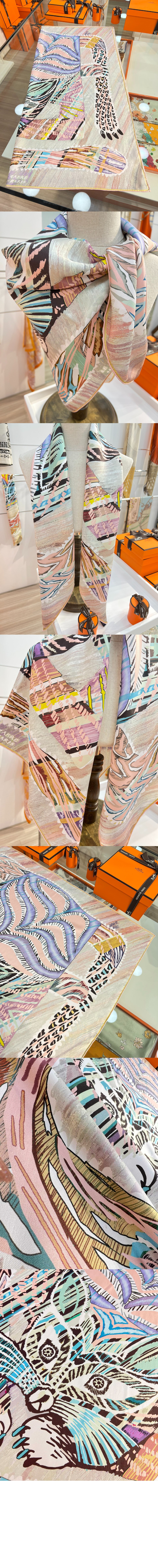 Le Chat Carre 스카프 90 > 에르메스