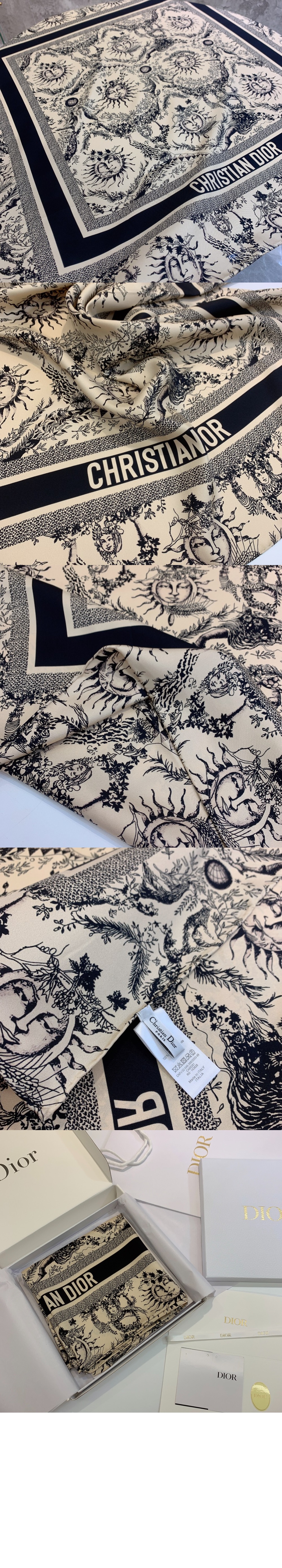 까레 90 일 드  주이 스퀘어 스카프 42SOL > 디올