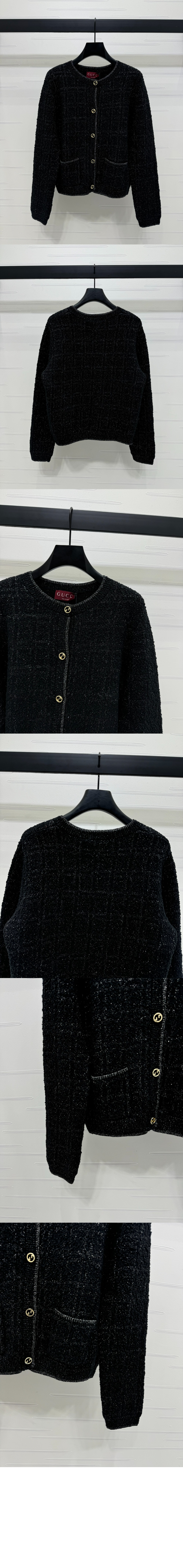 울 및 라메 체크 자카드 가디건 > Etc - 기타제품