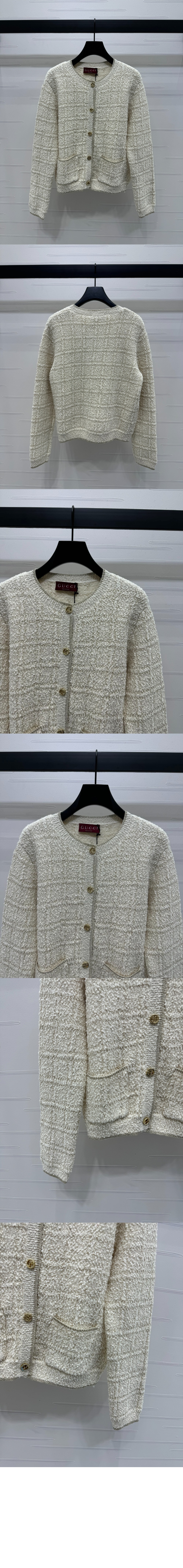 울 및 라메 체크 자카드 가디건 > Etc - 기타제품