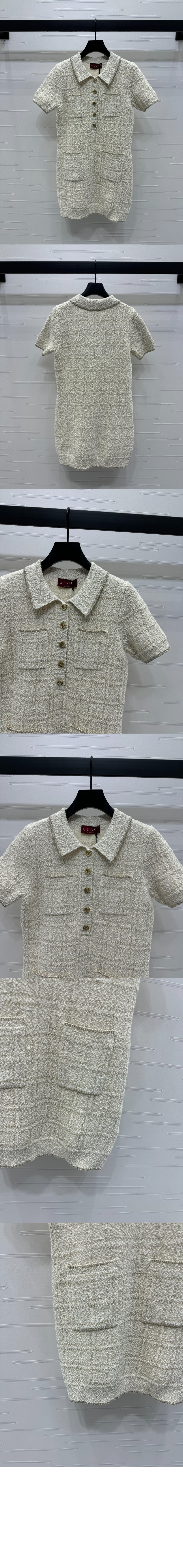 울 및 라메 체크 자카드 드레스 > Etc - 기타제품