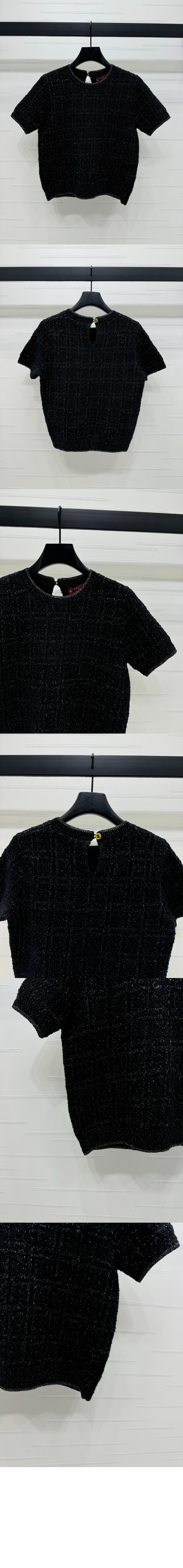 울 및 라메 체크 자카드 탑 > Etc - 기타제품