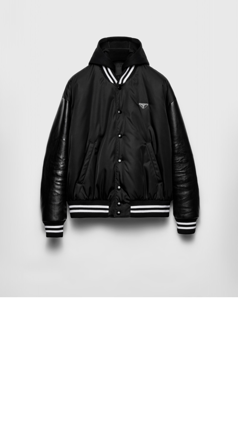 오버사이즈 리나일론 바머 재킷 > 프라다