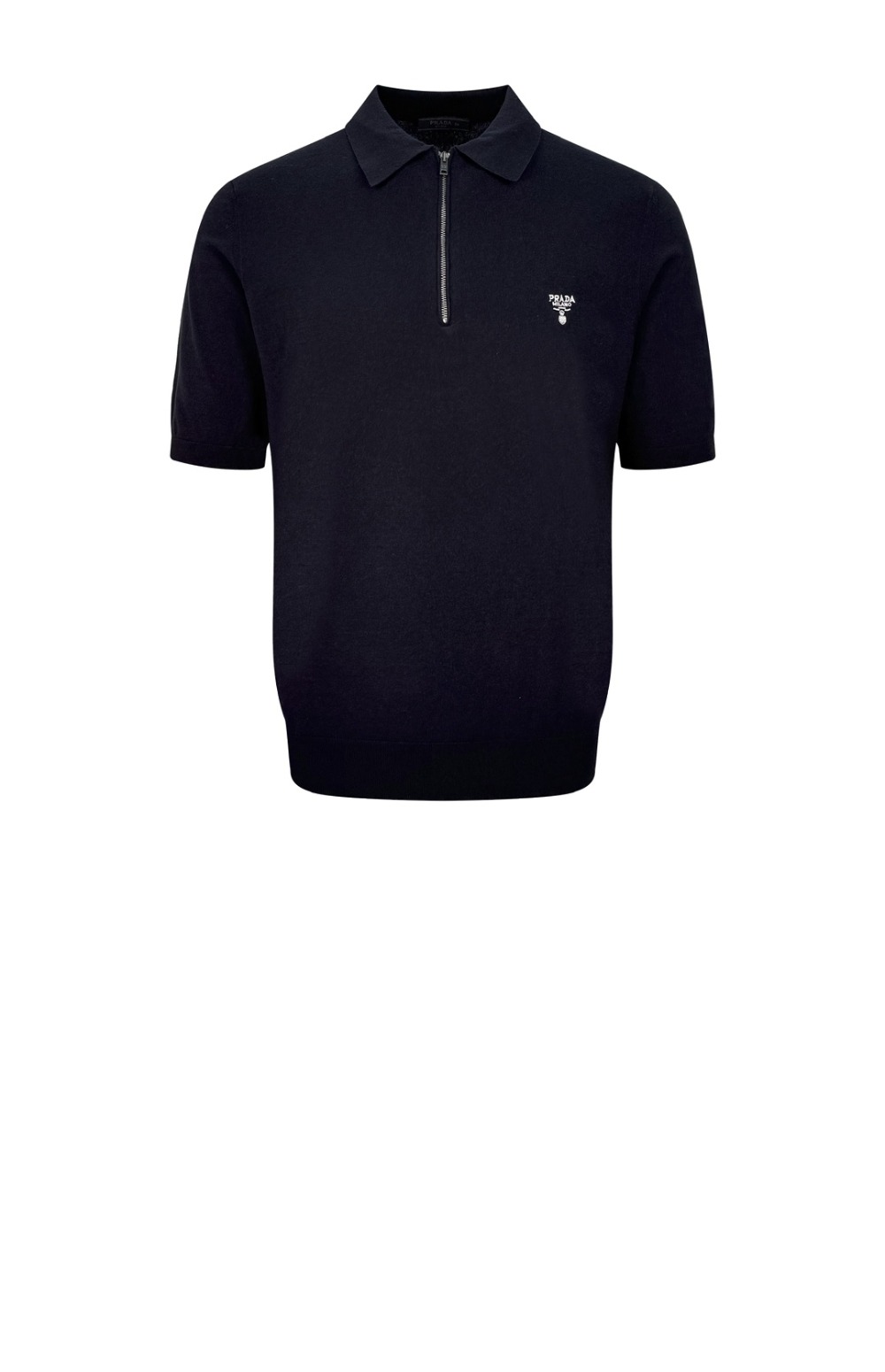 하프 지퍼 울 폴로 셔츠 > 프라다