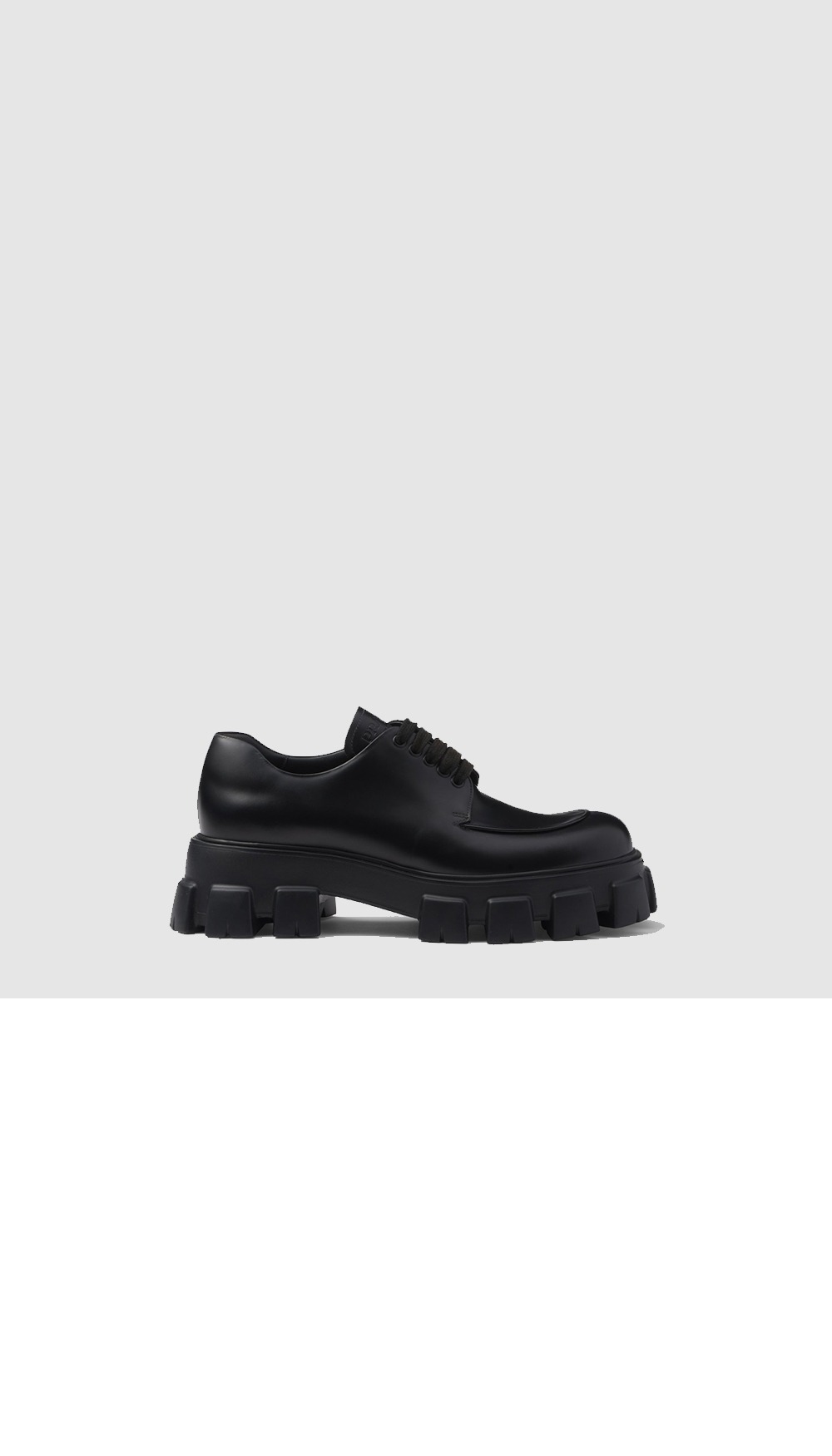 모놀리스 브러시드 가죽 레이스업 슈즈 2EE356 > Loafers - 로퍼