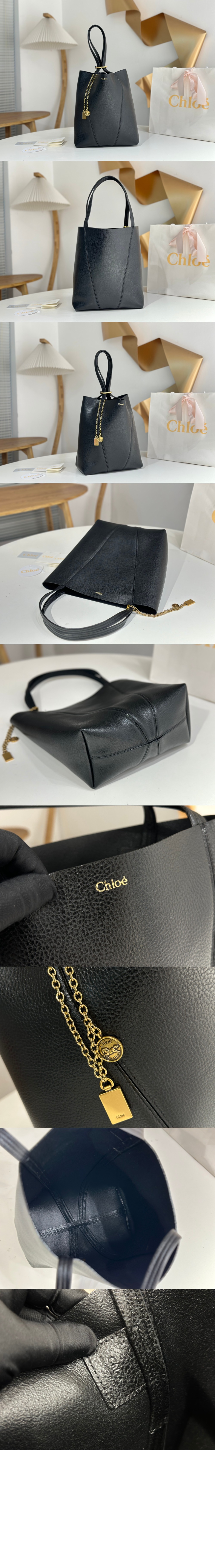 그레인드 가죽 Chloé Spin 토트백 SS811 > SPIN Tote Bag - SPIN 토트백