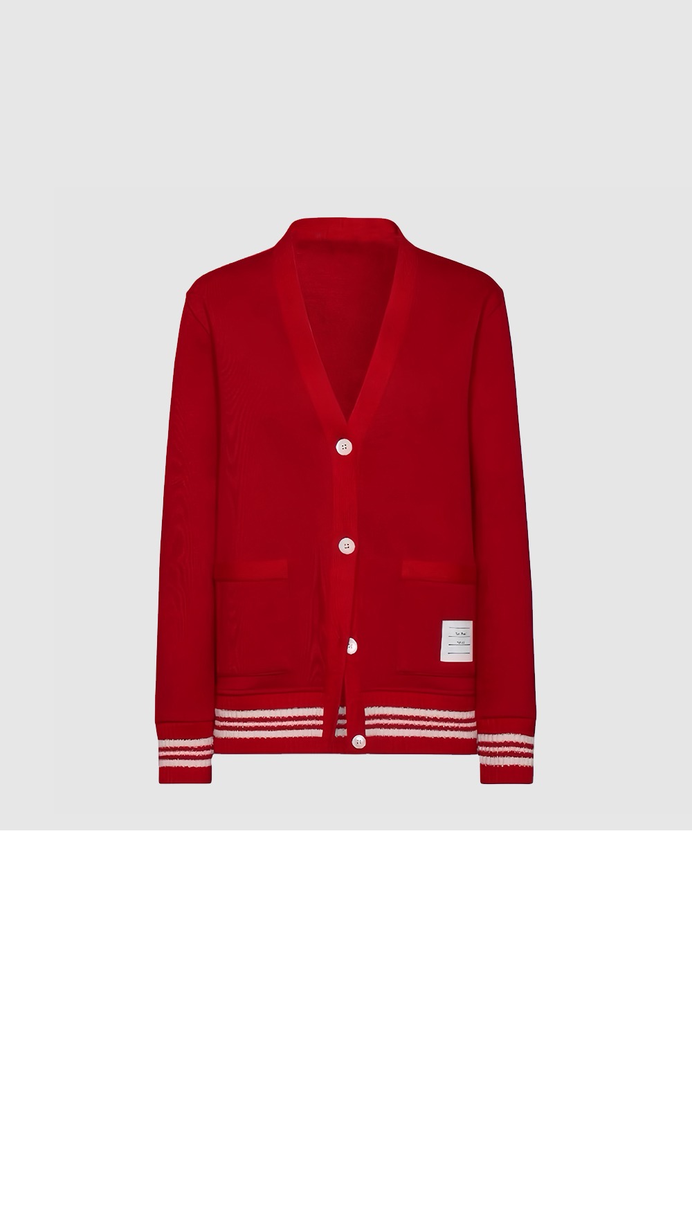 스트라이프 트리밍 가디건 > 톰브라운