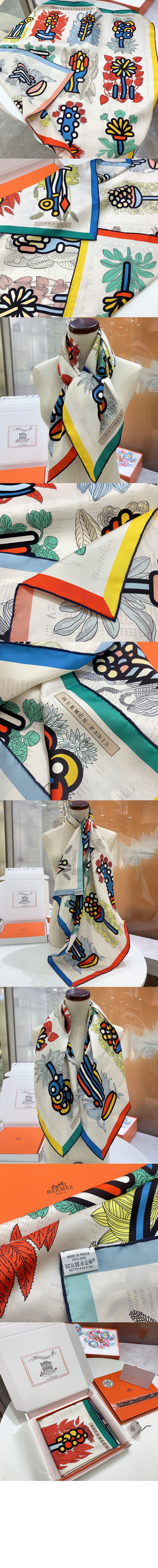 Botanica Grafica 더블 페이스 스카프 90 > 에르메스