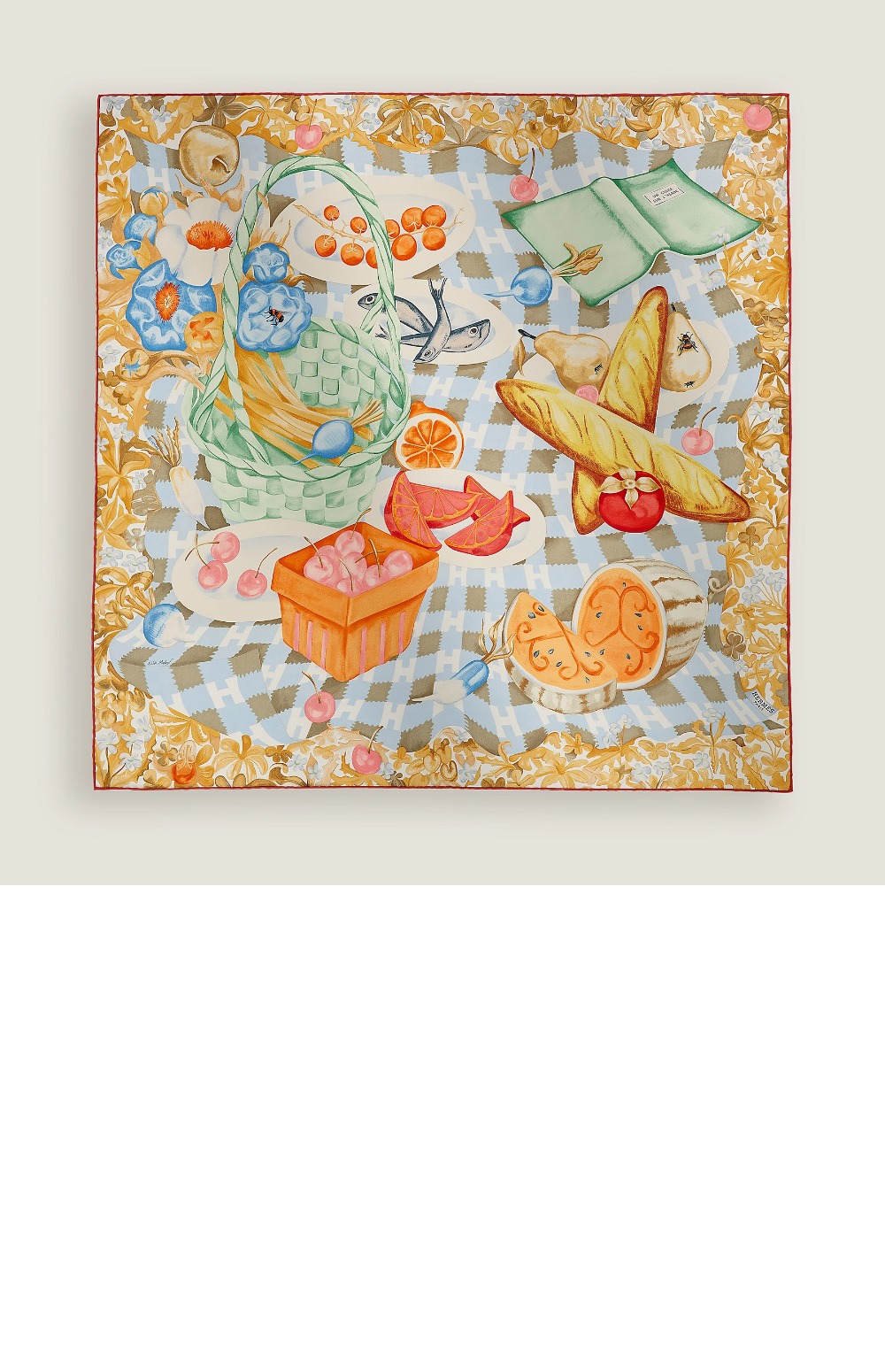 Un Carre sur l'Herbe 스카프 90 > 에르메스