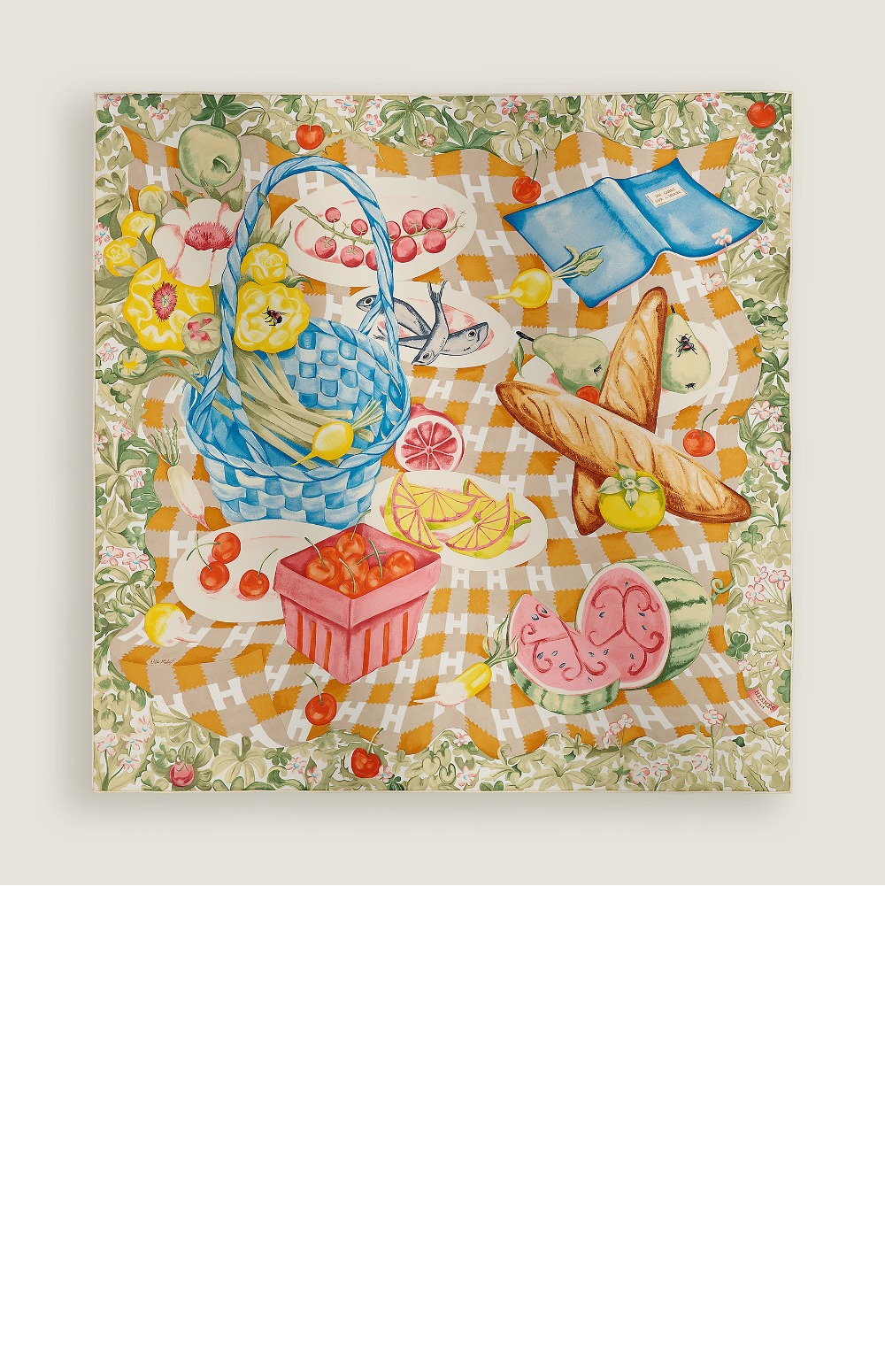 Un Carre sur l'Herbe 스카프 90 > 에르메스