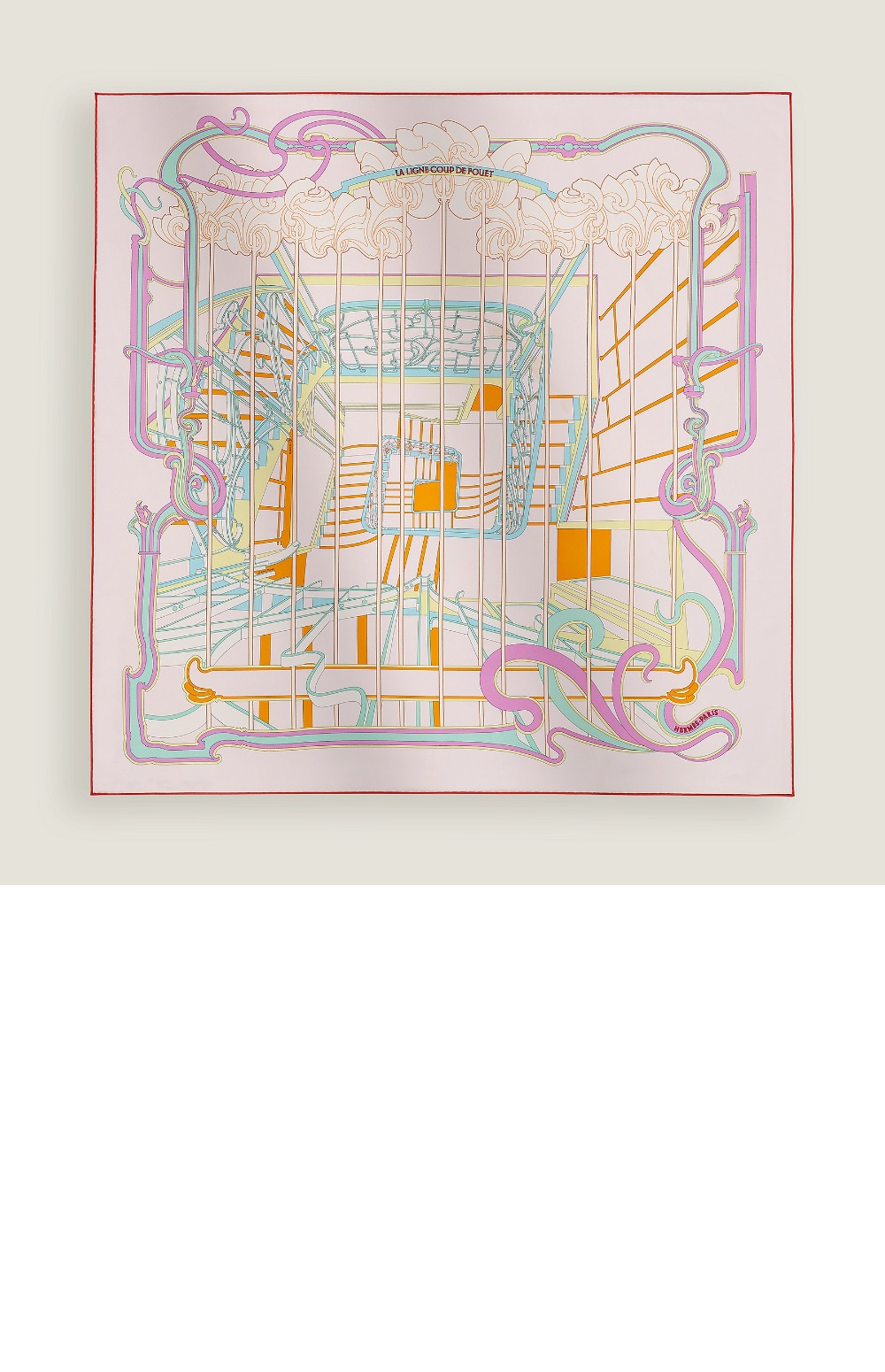 La Ligne Coup de Fouet 스카프 90 > 에르메스