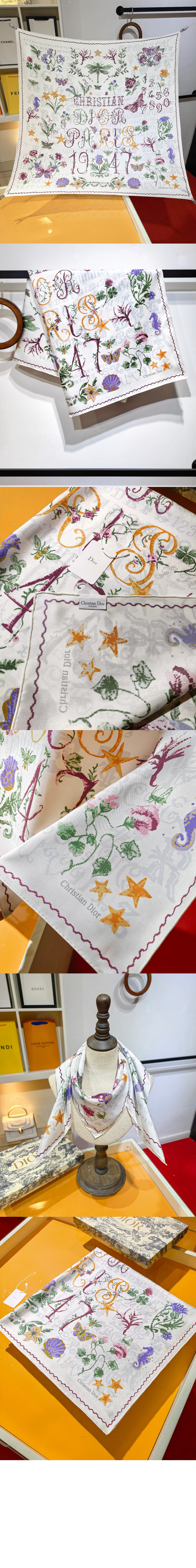 Christian Dior 1947 90 스퀘어 스카프 51CRO > 디올