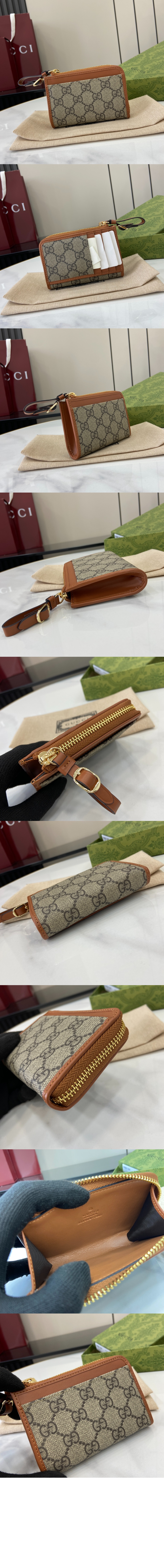 GG 엠블럼 지퍼 카드 케이스 821804 > GG Emblem - GG 로고