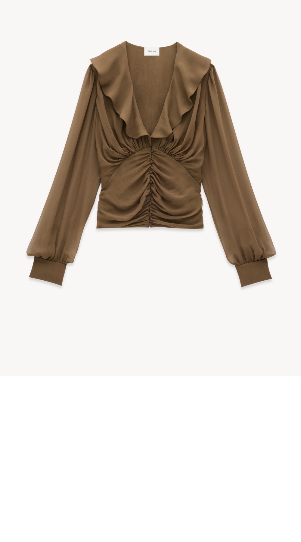 실크 크레이프 모슬린 소재의 블라우스 > 생로랑