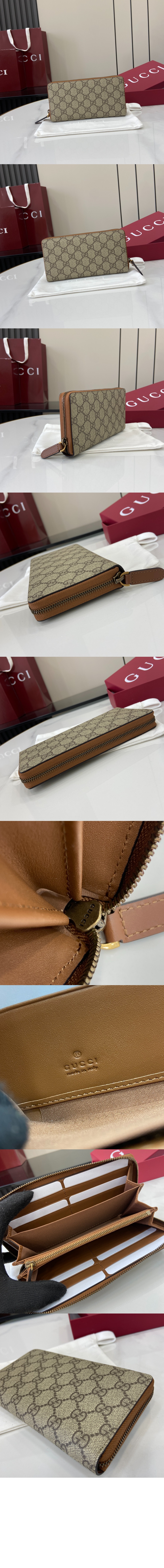 GG 엠블럼 지퍼 아라운드 지갑 821207 > GG Emblem - GG 로고