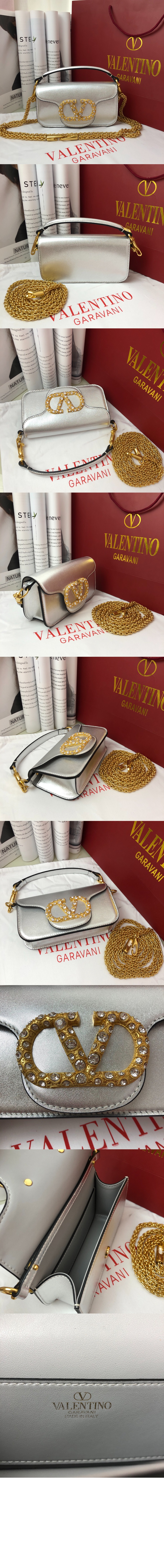 가라바니 로코 주얼 로고 장식 라미네이트 카프스킨 스몰 숄더백 > LOCO - 로코