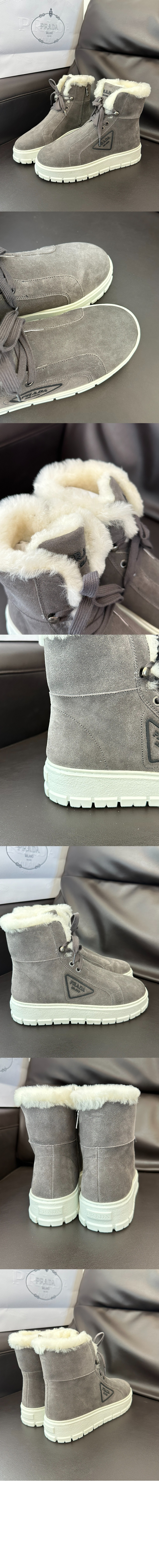 스웨이드 레이스업 부티 스니커즈 양털 부츠 1T492M > Boots - 부츠