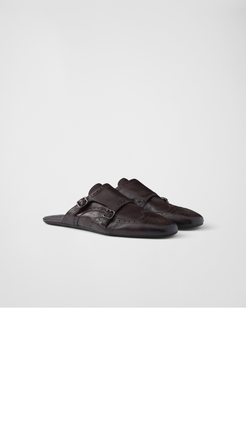 셔플 더블 몽크 스트랩 가죽 뮬 2S2992 > Sandal Slippers - 샌들 슬리퍼