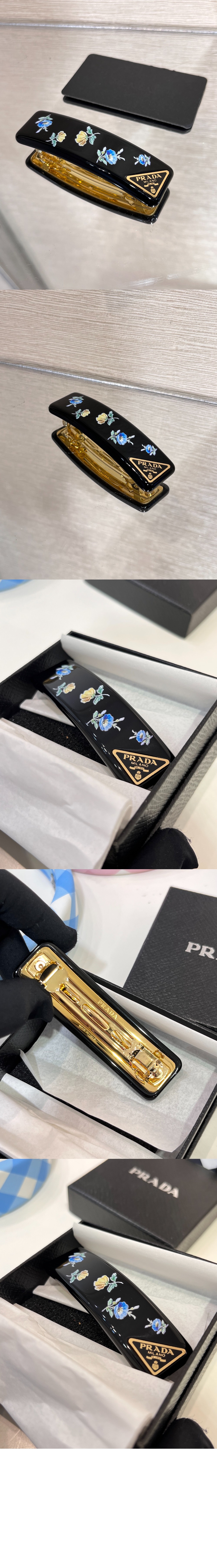 플렉시글라스 및 메탈 헤어 클립 1IF197 > 프라다