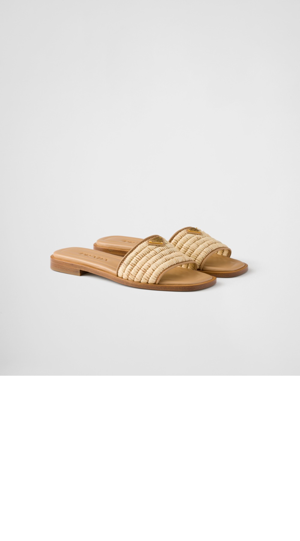 크로셰 디테일이 들어간 가죽 슬라이드 1XX758 > Sandal Slippers - 샌들 슬리퍼