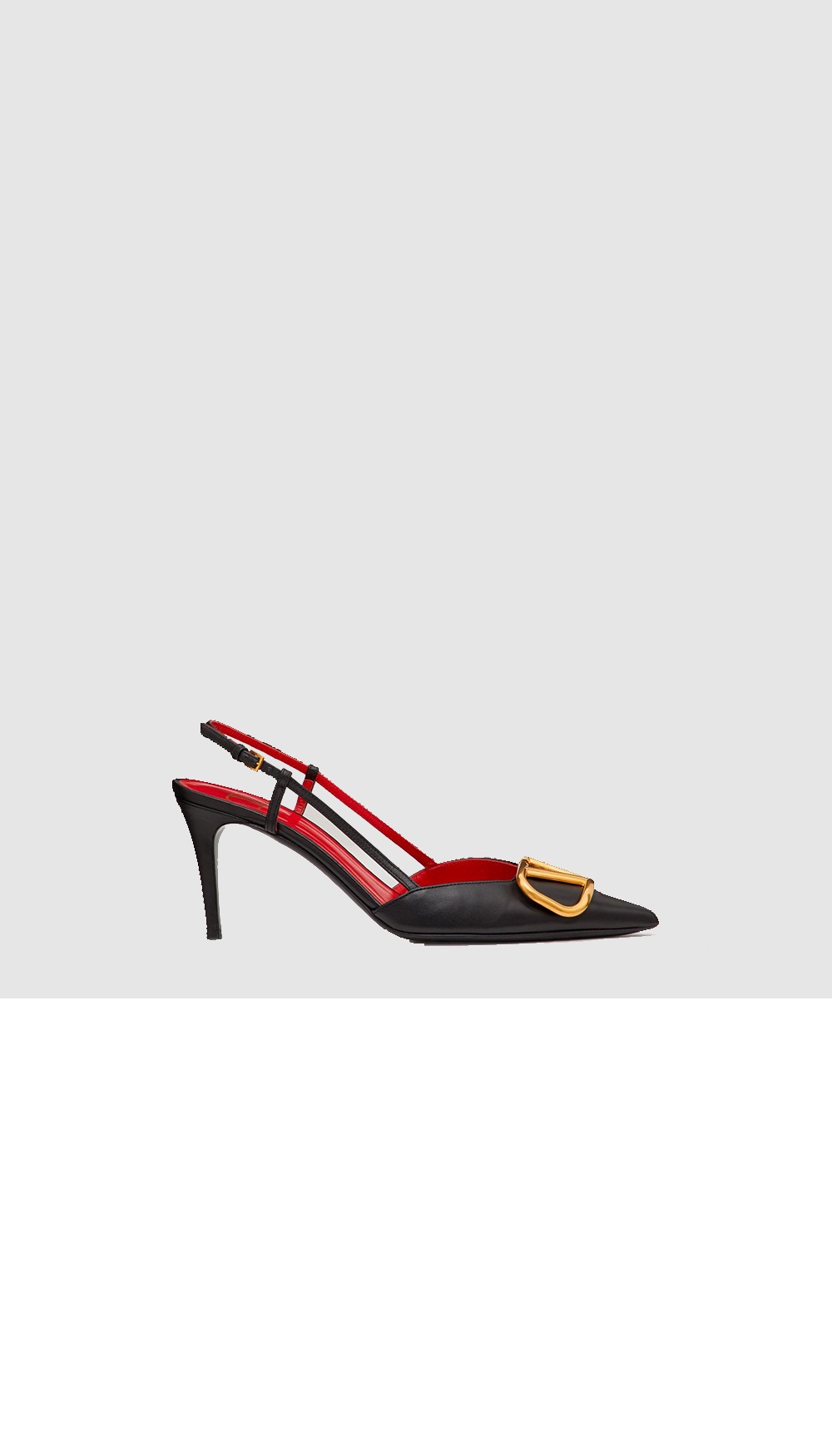 브이로고 시그니처 송아지 가죽 슬링백 펌프스 4W2S0R > Vlogo - 브이로고