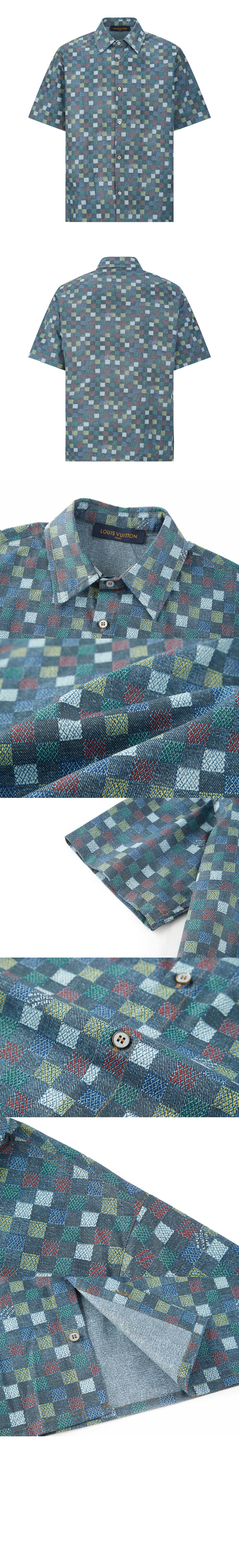 다미에 샴브레이 쇼트 슬리브드 셔츠 > Etc - 기타제품