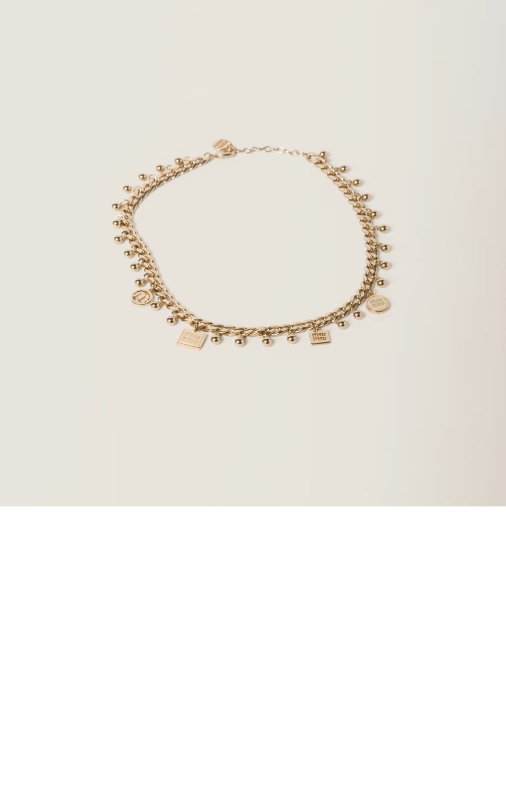 메탈 및 인조 진주 목걸이  5IC120 > 미우미우