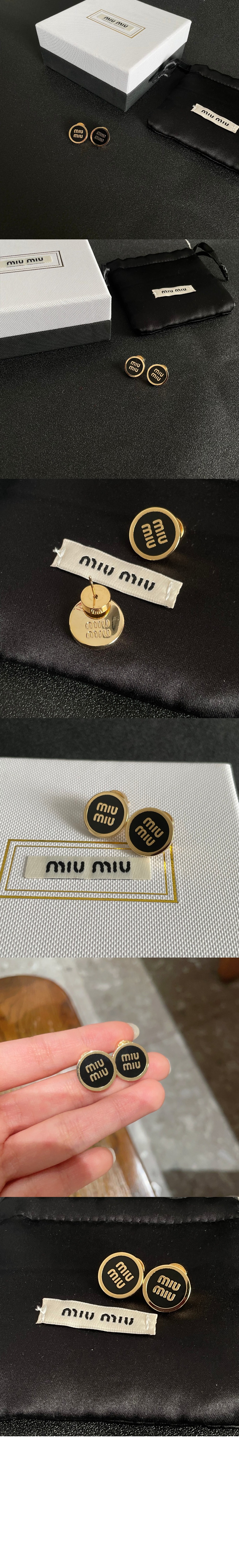 에나멜 메탈 귀걸이 5JO912 > 미우미우