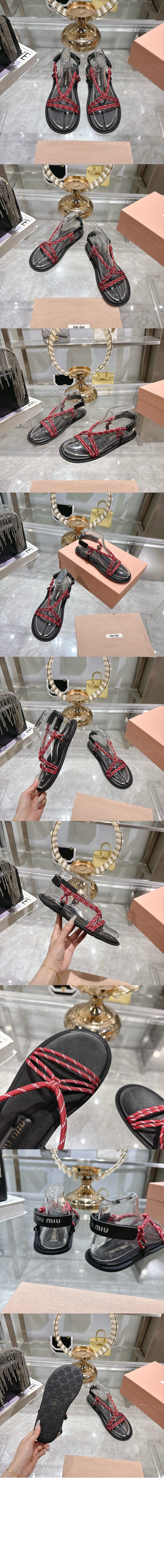 Riviere 코드 및 가죽 샌들 5X420E > Sandal Slippers - 샌들 슬리퍼