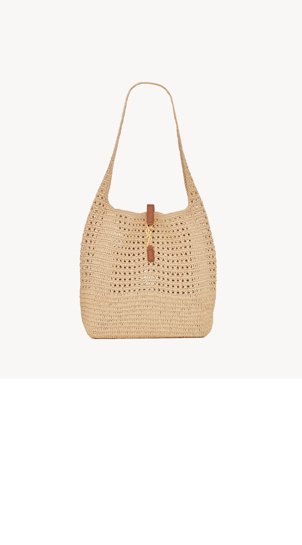 크로쉐와 스무스 가죽 소재의 라피아 호보백 690941 > Etc - 기타제품