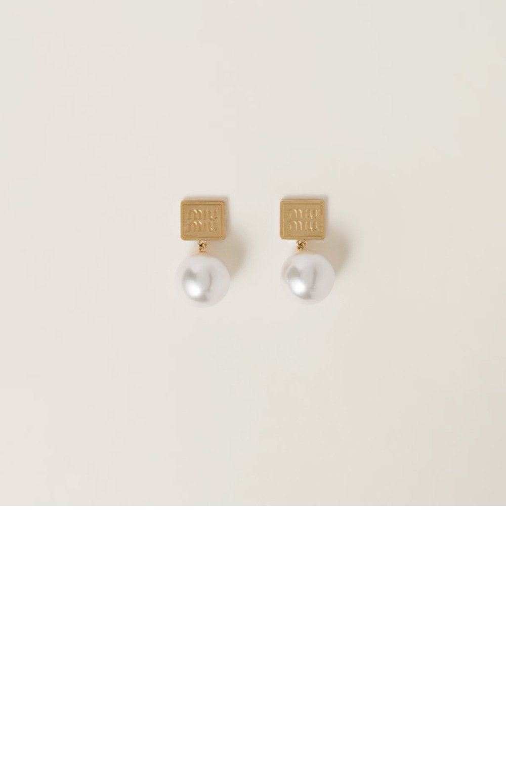 메탈 및 인조 진주 이어링 5IO132 > 미우미우