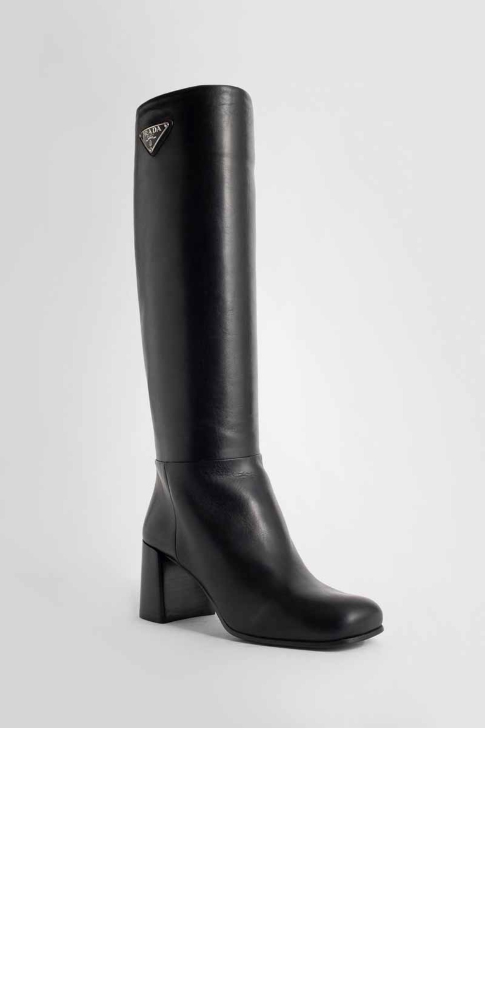 로고 브러쉬드 가죽 롱 부츠 1W931M > Boots - 부츠