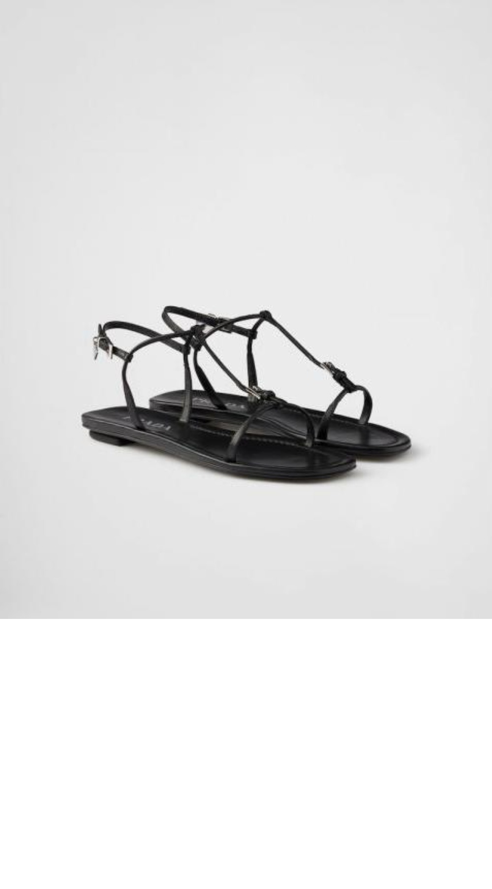 플랫 가죽 샌들 1X577N > Sandal Slippers - 샌들 슬리퍼