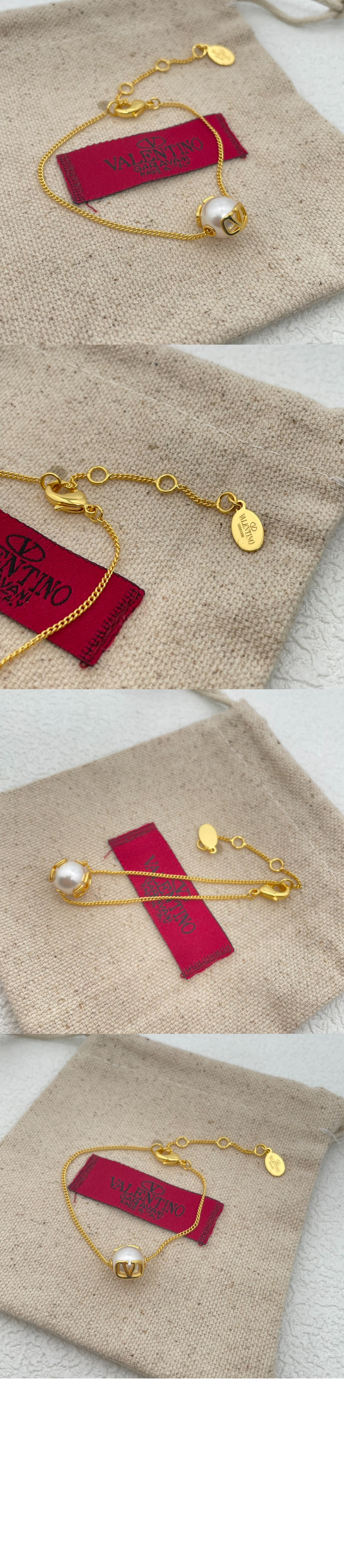 가라바니 브이로고 시그니쳐 메탈 이미테이션 펄 브레이슬릿 > 발렌티노